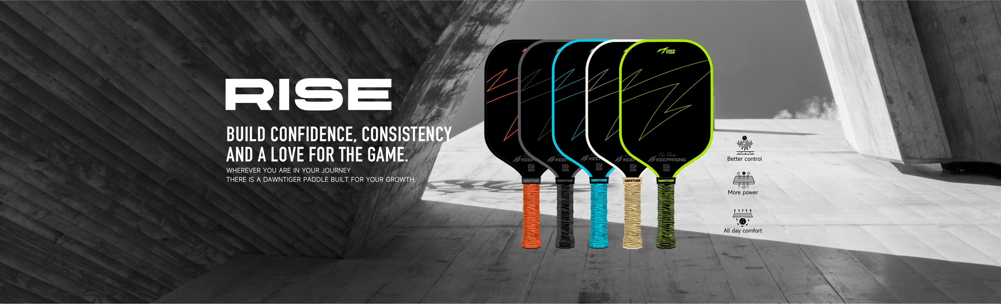 RISE series pickleball paddles