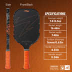 DAWNTIGER Rising Pickleball Paddle, Toray T700  Carbon, USAP Approved