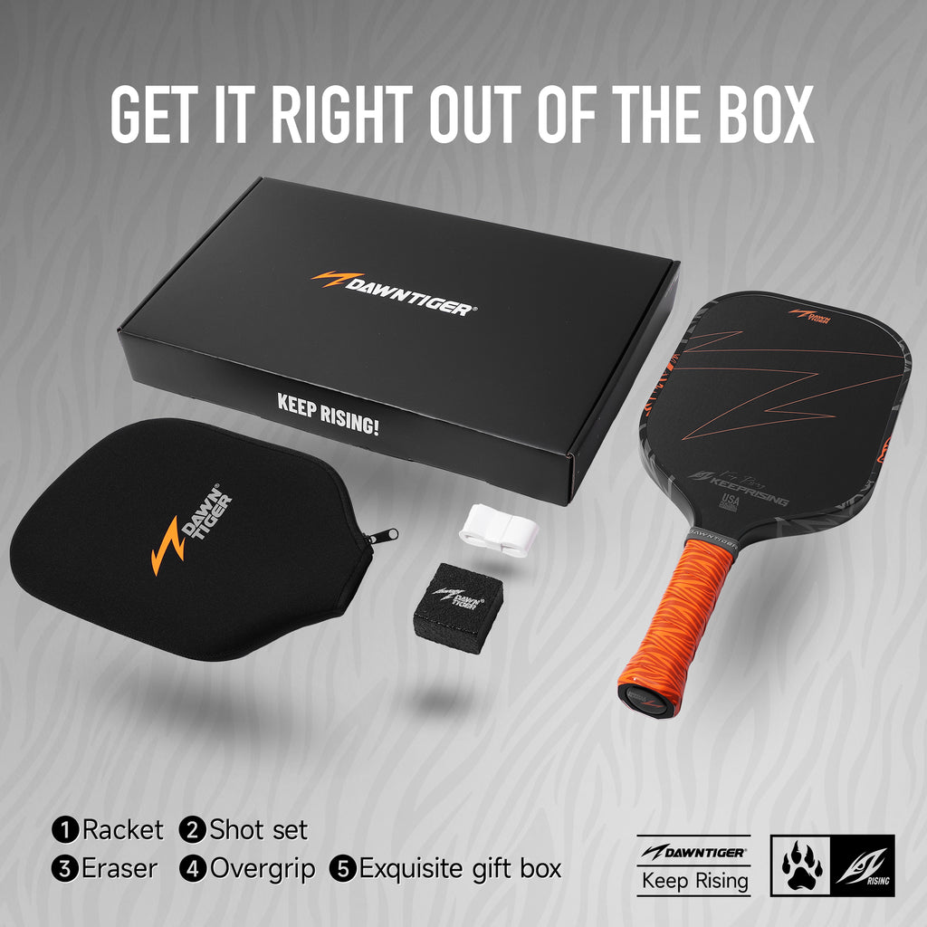 DAWNTIGER Rising Pickleball Paddle, Toray T700  Carbon, USAP Approved