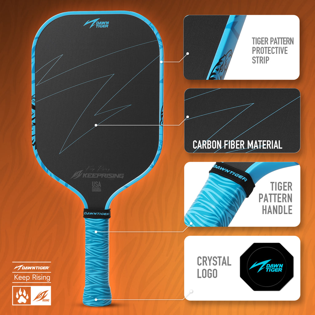 DAWNTIGER Rising Pickleball Paddle, Toray T700  Carbon, USAP Approved