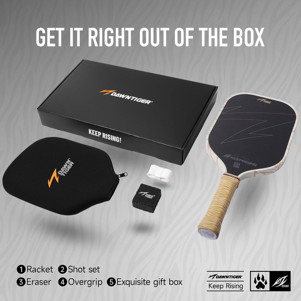 DAWNTIGER Rising Pickleball Paddle, Toray T700  Carbon, USAP Approved