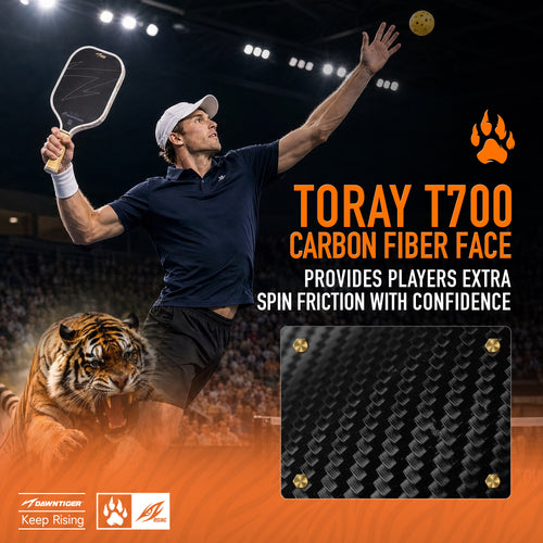 DAWNTIGER Rising Pickleball Paddle, Toray T700  Carbon, USAP Approved