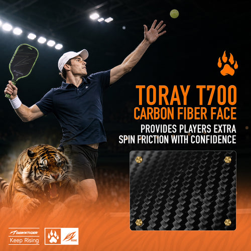 DAWNTIGER Rising Pickleball Paddle, Toray T700  Carbon, USAP Approved