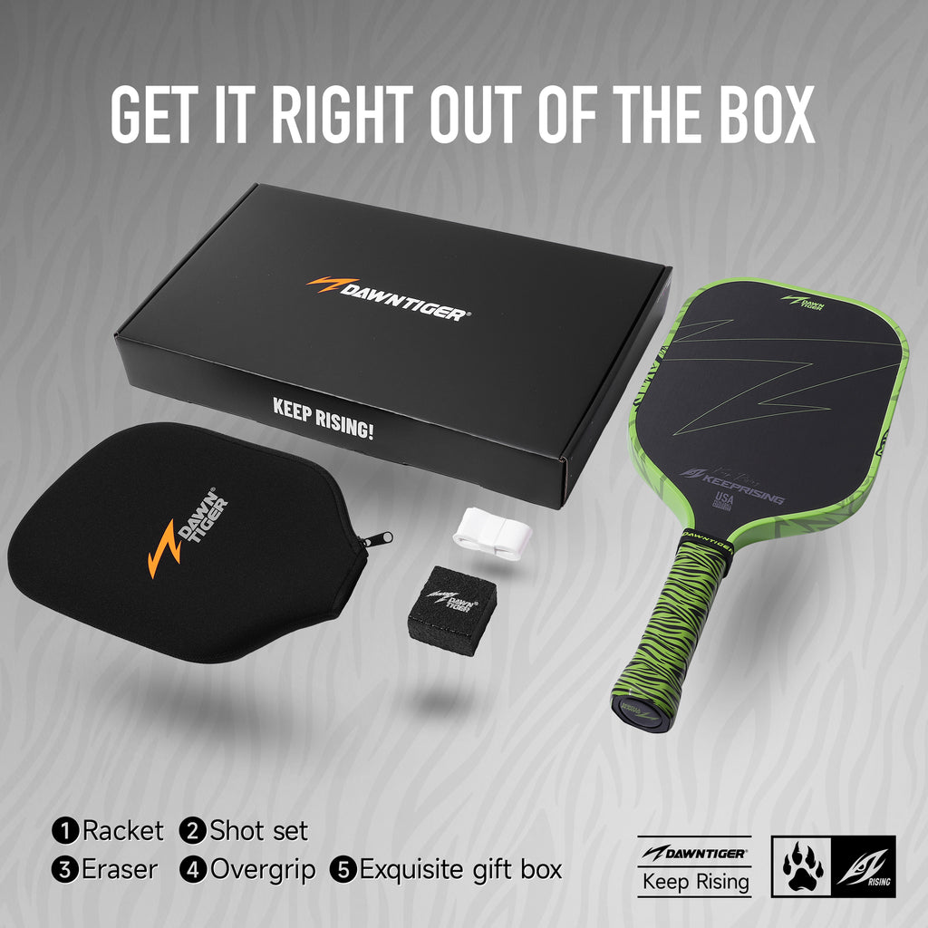 DAWNTIGER Rising Pickleball Paddle, Toray T700  Carbon, USAP Approved