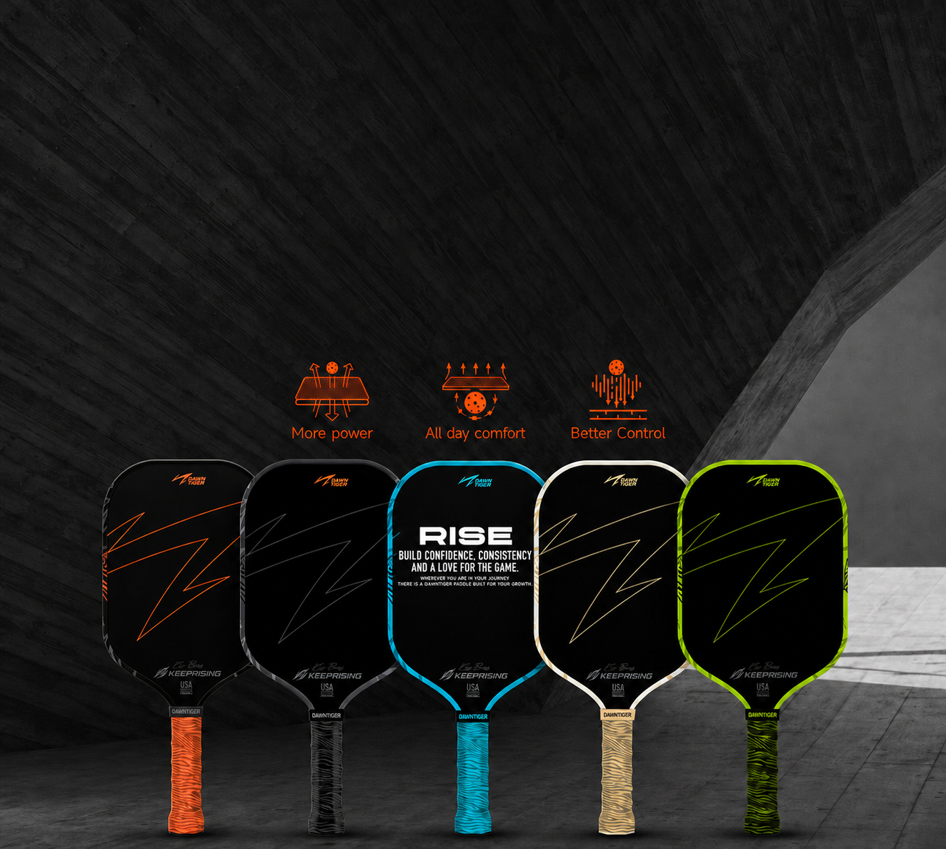 RISE series pickleball paddles